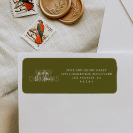 Modern Dubbla God jul Returadress Etikett