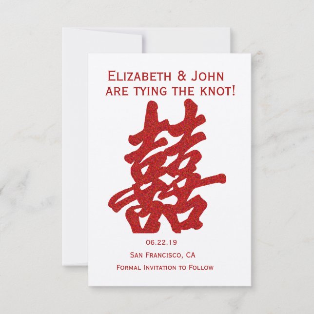 Modern Dubbla - lycka Spara datum Spara Datumet (Framsida)