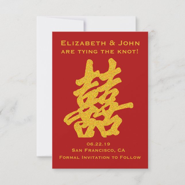 Modern Dubbla - lycka Spara datum Spara Datumet (Framsida)