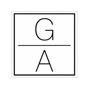 Modern Dubbla Monogram Bröllop Logotyp Självfärgande Stämpel