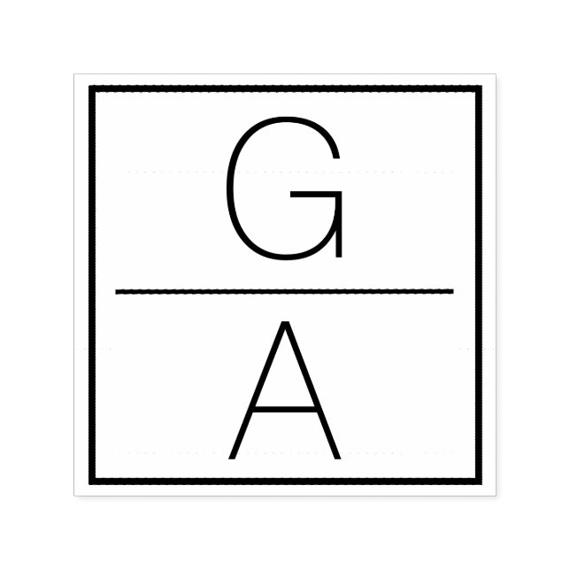 Modern Dubbla Monogram Bröllop Logotyp Självfärgande Stämpel (Design)