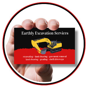 Modern Dubbla Side Excaving Services Visitkort