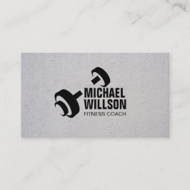 Modern Dumbbell Logotyp Personal Trainer Visitkort