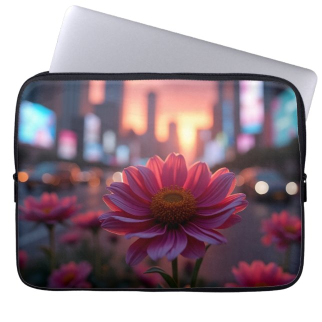 Modern Dusk Daisies 13' Laptop Fodral (Framsidan)