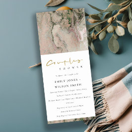 MODERN DUSKY RO GULD AGATE PAR SHOWER INBJUDNINGAR