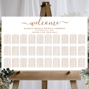 Modern Dusty Beige Bröllop 30 Bord-sittplats Poster