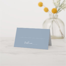 Modern Dusty Blue Bröllop Seating Bordsnummer Placeringskort