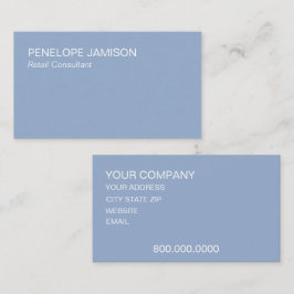 Modern Dusty Blue Minimalistic  Visitkort