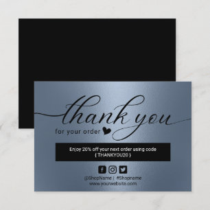 Modern Dusty Blue Order-Tack Tack Kort