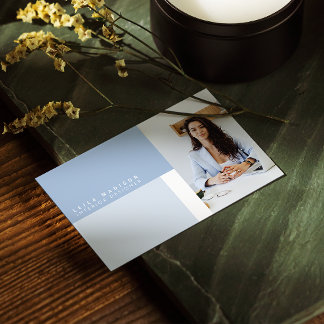 Modern Dusty Blue-Professionell Visitkort