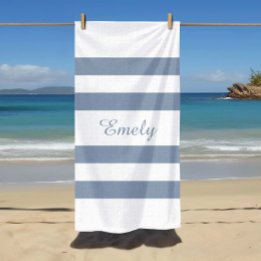 Modern Dusty Blue Stripe