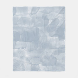 Modern Dusty Blue Watercolor-penseldrag Fleecefilt