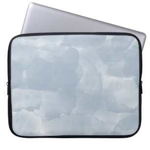 Modern Dusty Blue Watercolor-penseldrag Laptop Fodral