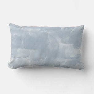 Modern Dusty Blue Watercolor-penseldrag Lumbarkudde