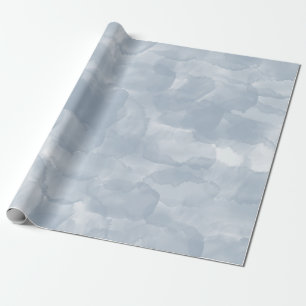 Modern Dusty Blue Watercolor-penseldrag Presentpapper