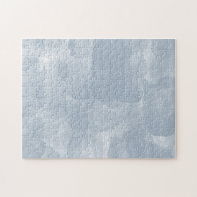 Modern Dusty Blue Watercolor-penseldrag Pussel (Horisontell)