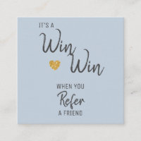 Modern Dusty Blue Win Win Refar en vän