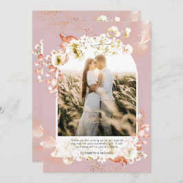 Modern Dusty Ro Coral Blommigt PHOTO TACK