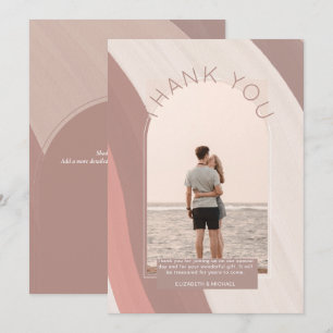 Modern Dusty Ro Sand Stripe PHOTO TACK Kort