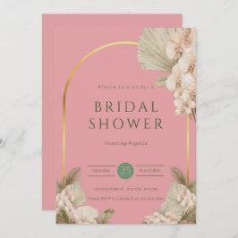 Modern Dusty Rosa Möhippa Inbjudningar