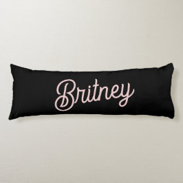 Modern Dusty Rosa Monogram och Namn Kroppskudde