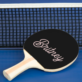 Modern Dusty Rosa Monogram och Namn Pingisracket