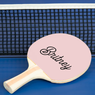 Modern  Dusty Rosa Monogram och Namn Pingisracket