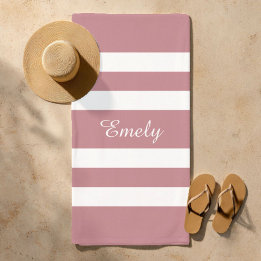 Modern Dusty Rosa Stripe
