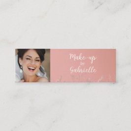 Modern Dusty Rose Botanical Photo Script QR Code