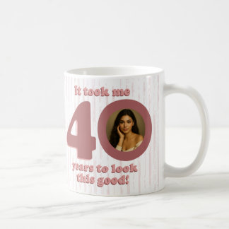 Modern Dusty Rose Fabulous 40th Birthday Women Kaffemugg