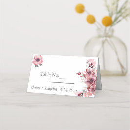 Modern Dusty Rose Pink Wedding Placeringskort