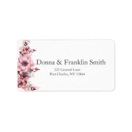 Modern Dusty Rose Wedding Adressetikett