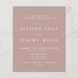 Modern Dusty Wedding-inbjudan