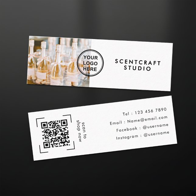 Modern E-handel Onlinebutik QR-kod  Mini Visitkort (Skapare uppladdad)