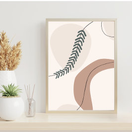 Modern Earth Tones Contemporary Art Poster
