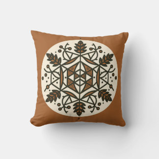 Modern Earth Tones Dekorativ kudde | Rustic Autumn