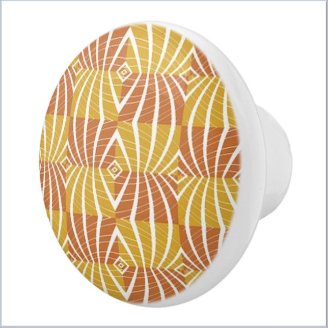 Modern Earth Tones Geometric Mönster Knopp (Skapare uppladdad)