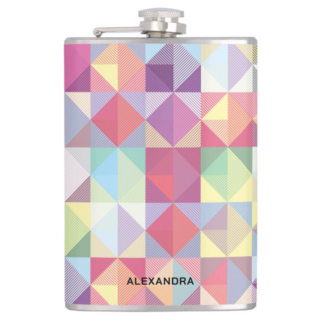 Modern Earthtone Geometric Pattern With Name Fickplunta (Framsidan)