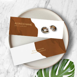 Modern Earthy Boho Earring Visning Card Litet Visitkort