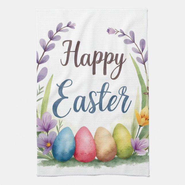 Modern Easter Eggs Beautiful Collection Kökshandduk (Vertikal)