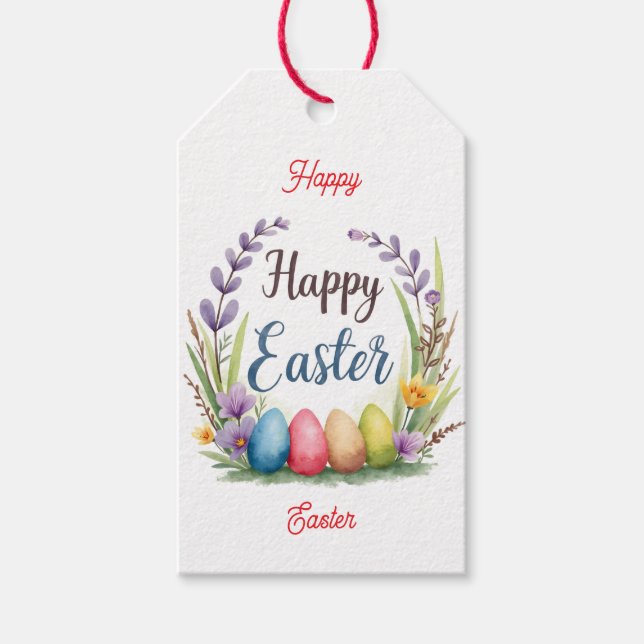 Modern Easter Eggs Beautiful Collection Presentetikett (Framsidan)