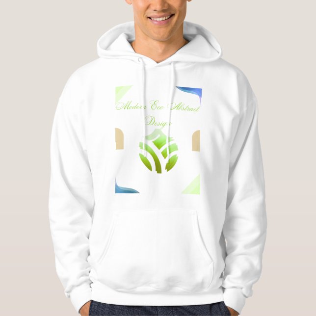 Modern Eco Abstract Design Hoodie (Framsida)