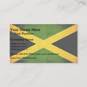 Modern Edgy Jamaican-Flagga Visitkort