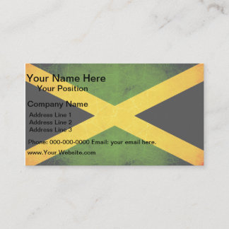 Modern Edgy Jamaican-Flagga Visitkort