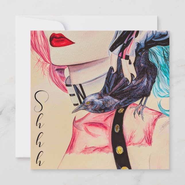 Modern Edgy Punk Sten Girl Surprise Födelsedagsfes Inbjudningar (Framsida)