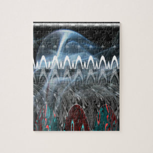 Modern Edgy stamdesign. Pussel
