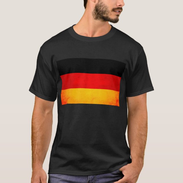 Modern edgy tysk flagga tee shirt (Framsida)