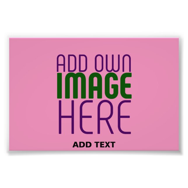 MODERN EDITABLE CUTE HOT PINK IMAGE TEXT TEMPLATE FOTOTRYCK (Framsidan)