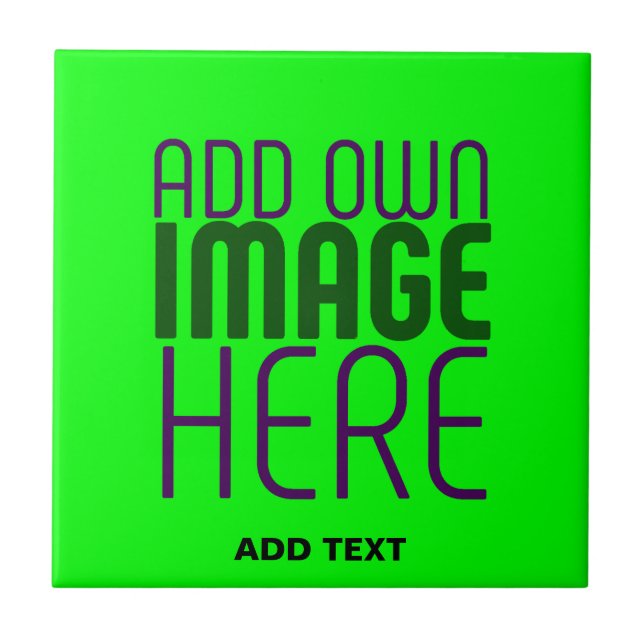  MODERN EDITABLE NEON GREEN IMAGE TEXT TEMPLATE KAKELPLATTA (Framsidan)
