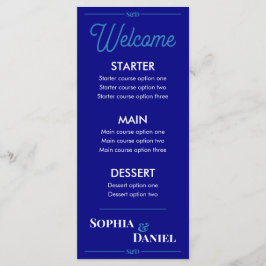 Modern Editable Wedding Menu Meny